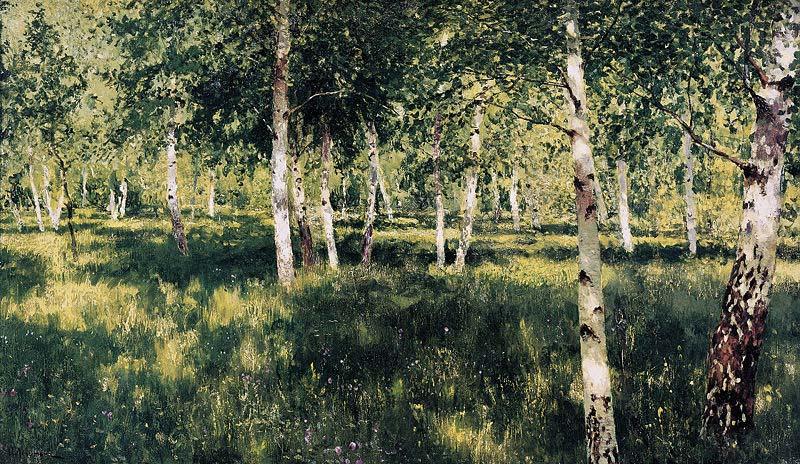 Isaac Levitan Birch Forest Norge oil painting art